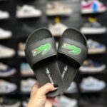 Chinelo Preto Slide Lacoste Infantil