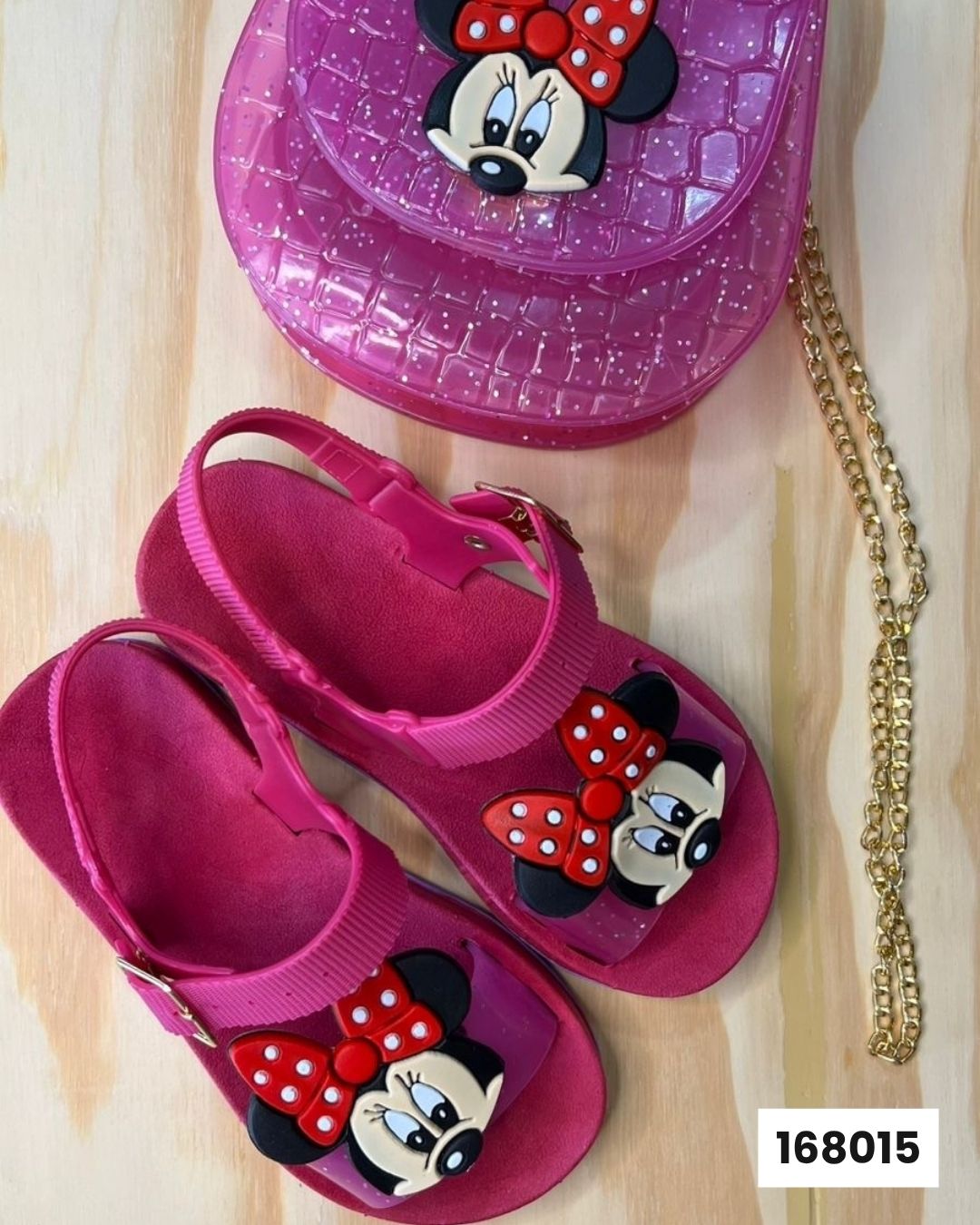 Kit Sandalia + Bolsa Minnie Rosa