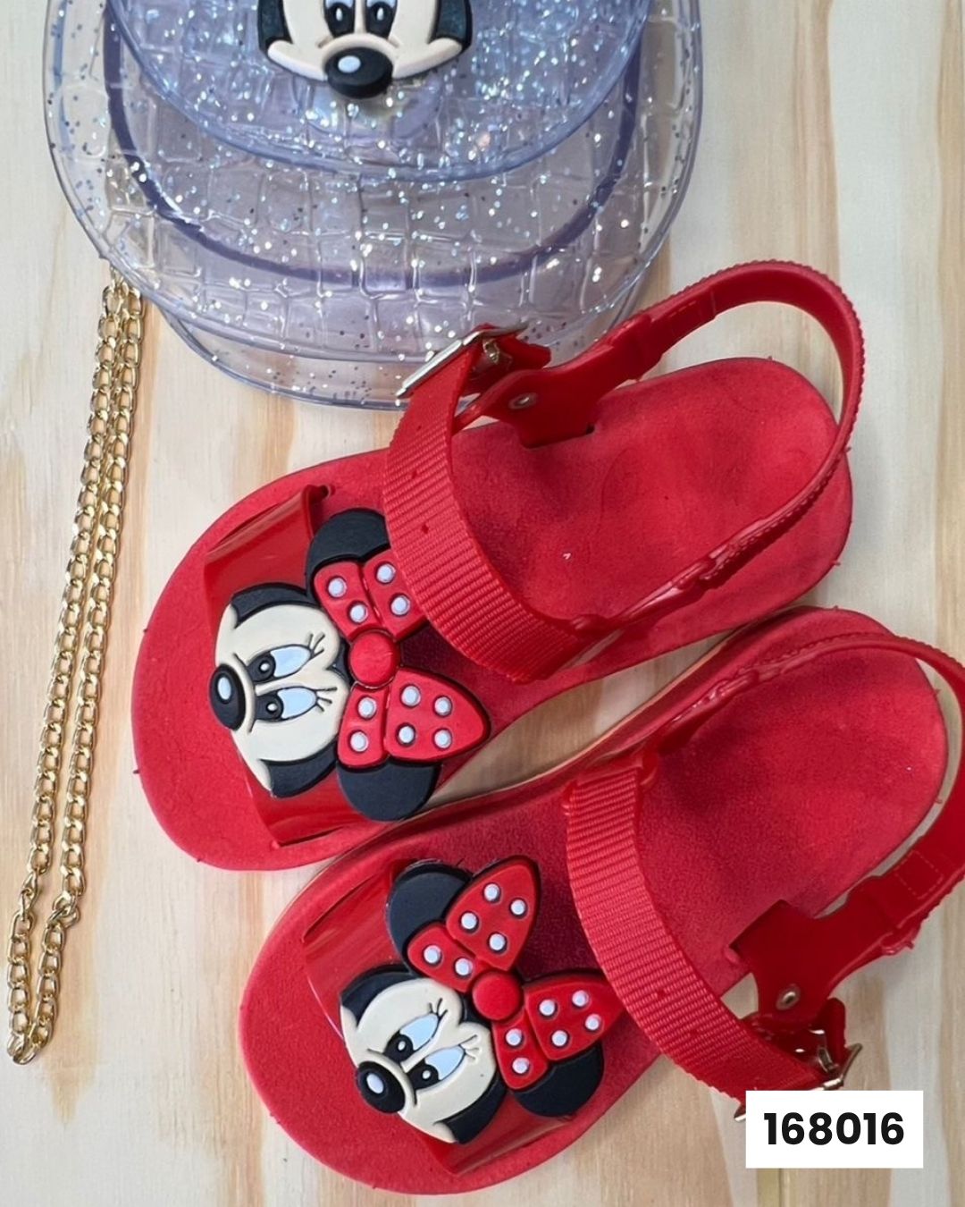 Kit Sandalia + Bolsa Minnie Vermelho