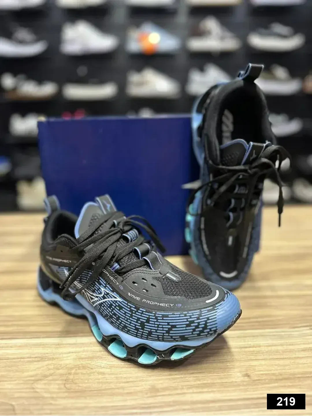 Mizuno Wave Prophecy 13 Azul e Preto - IMPORTADO - OTL Shoes